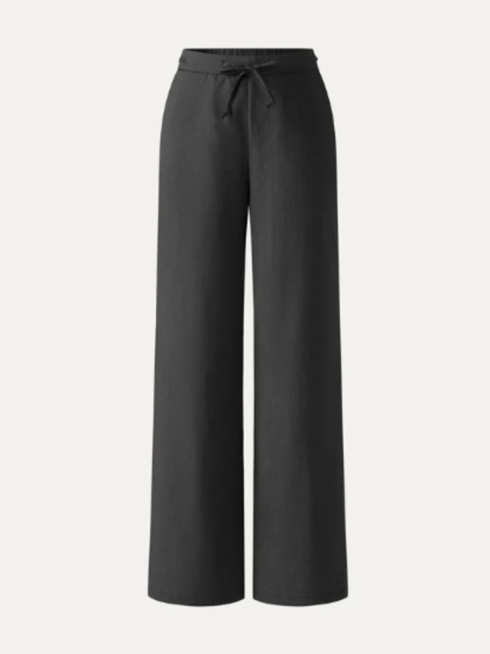 OGL Wrinkle-Resistant Linen Drawstring Wide Leg Pant with Pockets